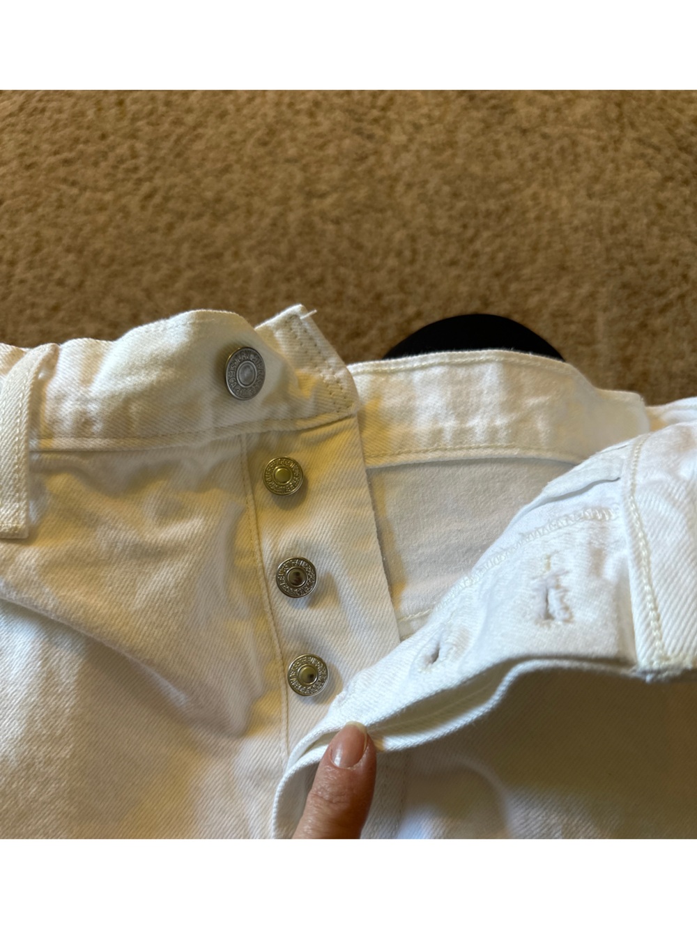 Levi's White Denim Jean Shorts